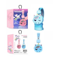 Unicorn Rainbow Wireless Headphones AH-807B with LED Blue Unicorn Rainbow Wireless Headphones AH-807B with LED Blue